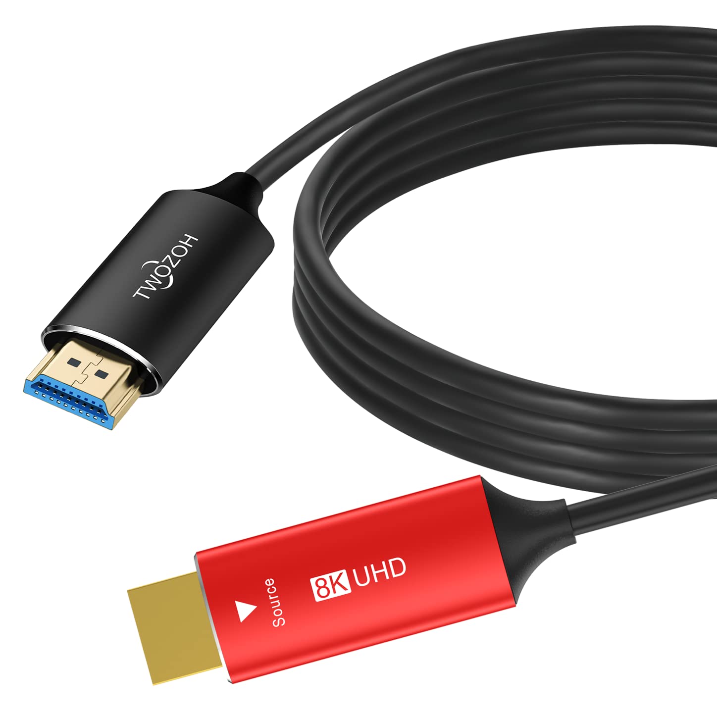 Cablu HDMI 2.1 8K de 50m, 8K la 60 Hz, 4K la 120 Hz, cu fibra optica, 48 Gbps, HDR Dinamic, suporta HDCP 2.2&2.3, Audio eARC si Dolby Atmos, unidirectional