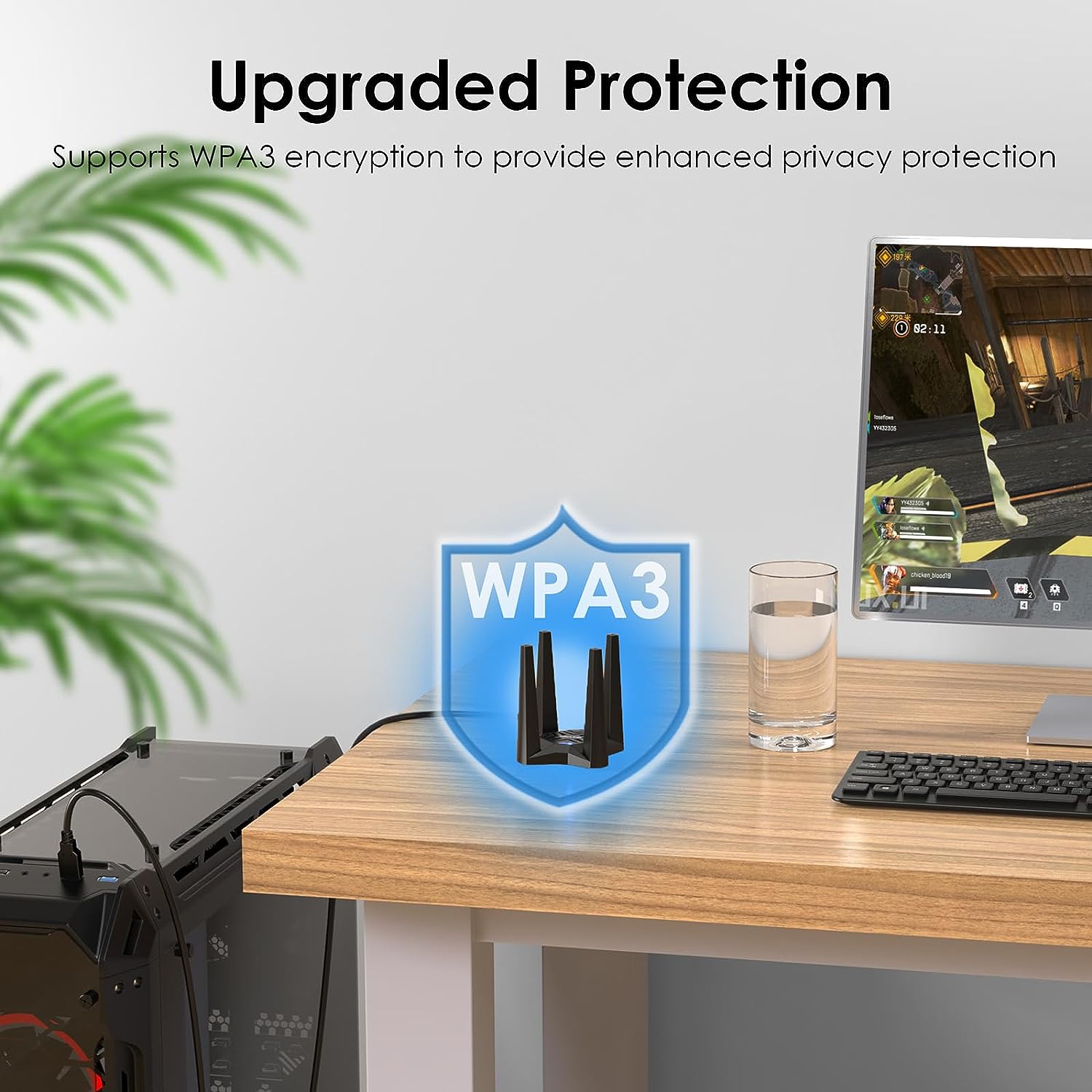 Adaptor wireless WiFi 6, AX1800, Dual Band ,5GHz /2.4GHz,1201Mbps/574Mbps, Criptare WPA3, Mod Hotspot, OFDMA si MU-MIMO, Baza magnetica, Doar pentru Windows 10/11, Wavlink