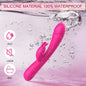 Vibrator din silicon Rabbit cu motor dublu, 20 de moduri de vibratie, stimularea clitorisului si a punctului G, silentios, roz