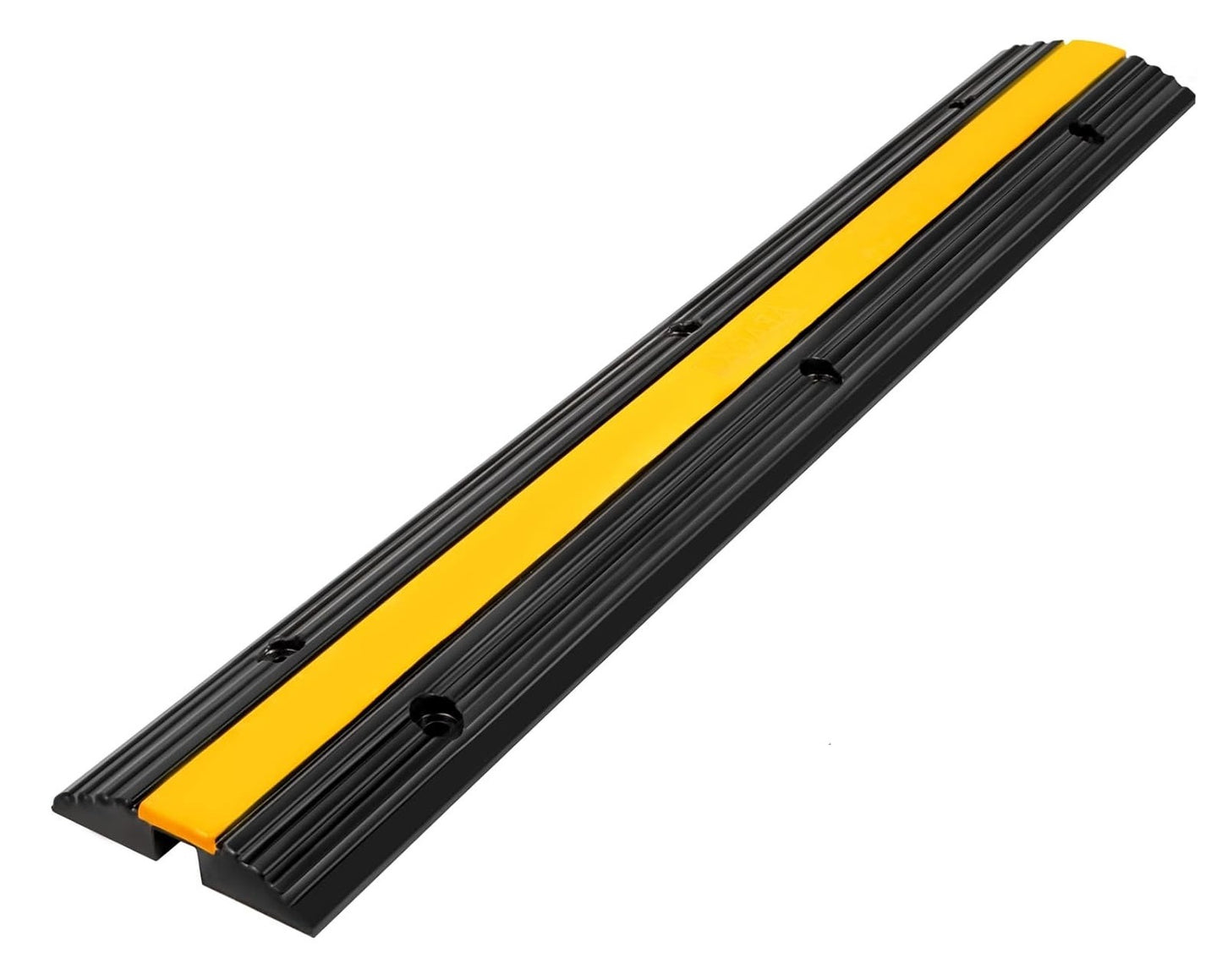 Rampa de protectie cabluri, cu 1 canal, din cauciuc, 102 x 15 x 3 cm, capacitate 8 tone, cu design modular, pentru casa, parcari, garaje, depozite, negru
