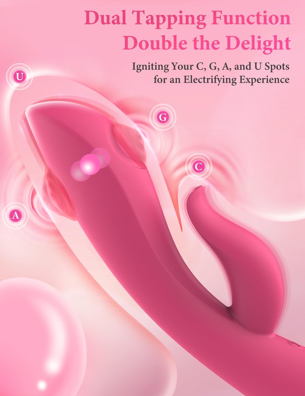 Vibrator cu stimulator clitoris, cu aplicatie smartphone, 12 moduri de vibratie, impermeabil IPX7, din silicon