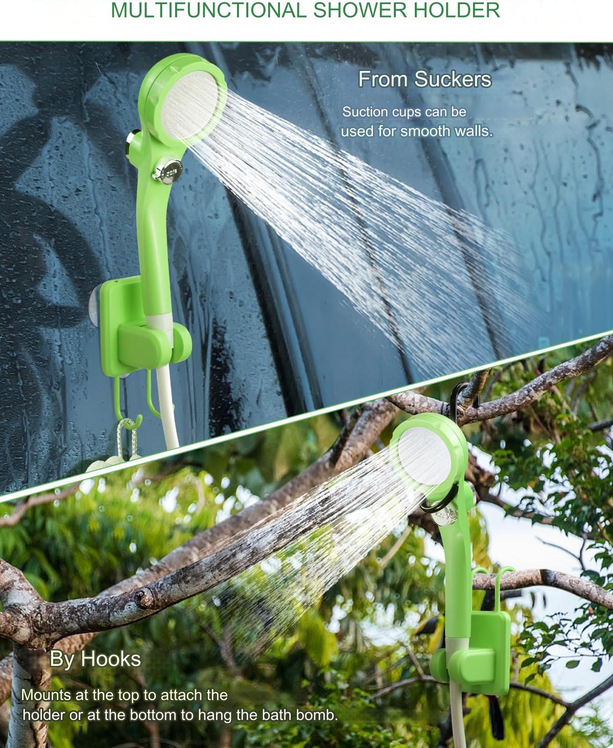 Dus portabil pentru camping cu pompa electrica si acumulator reincarcabil de 4500 mAh, debit 0-8L/min reglabil,  IPX7,impermeabil pentru drumetii, pescuit, spalat auto, animale