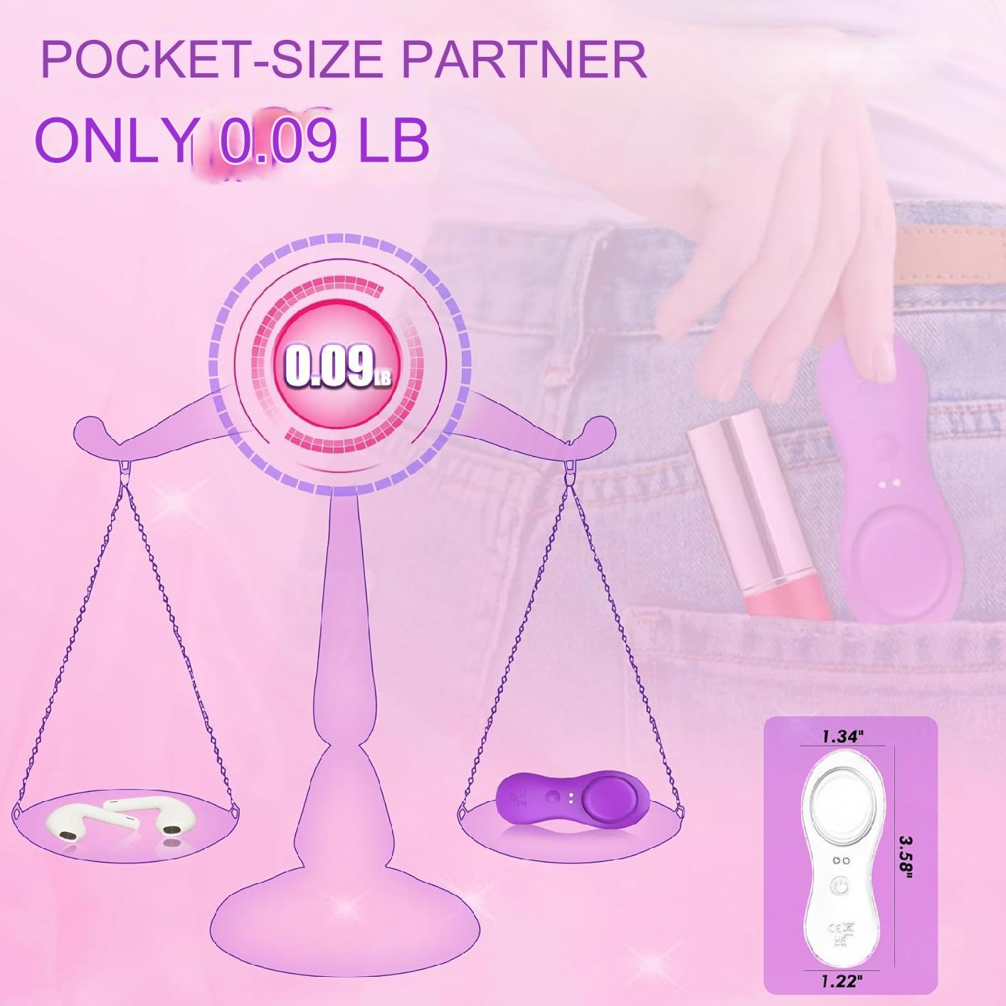 Vibrator fluture pentru chiloti cu telecomanda si aplicatie telefon, stimulator clitoris cu 10 moduri de vibratii, magnetic, IPX7 impermeabil ultra-subtire