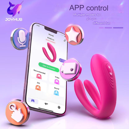 Vibrator pentru adulti, stimulator clitoris cu telecomanda si aplicatie telefon, 10 moduri de vibratie, IPX7 impermeabil, dildo erotic