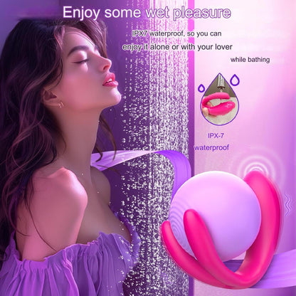 Vibrator pentru adulti, stimulator clitoris cu telecomanda si aplicatie telefon, 10 moduri de vibratie, IPX7 impermeabil, dildo erotic