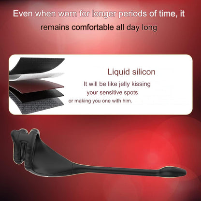 Vibrator inel dublu pentru penis cu aplicatie telefon,10 moduri de vibratie, impermeabil