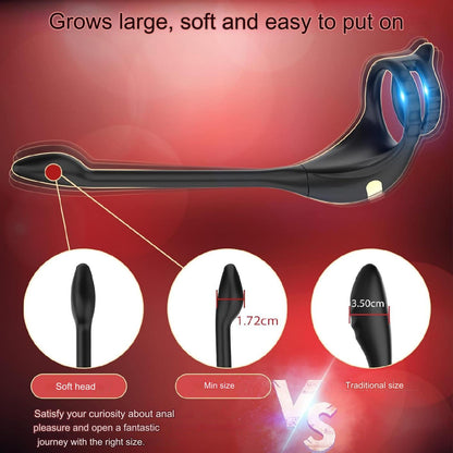 Vibrator inel dublu pentru penis cu aplicatie telefon,10 moduri de vibratie, impermeabil