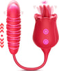 Vibrator portabil pentru femei 3 in 1 cu stimulare clitoris, punct G si lins, 10 moduri de vibratii, impermeabil