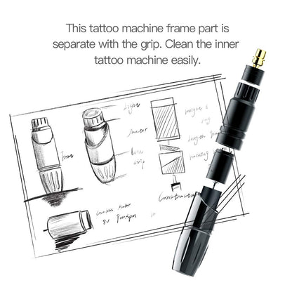 Aparat de tatuaj tip stilou, profesional, pentru Microblading, PMU Artist, sprancene, buze, eyeliner, Mast P10, roz