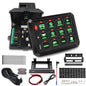 Kit panou comutator auto cu 12 butoane, 12-24 V, comutare prin releu, LED RGB, intrerupator On/Off 65A, impermeabil IP65, pentru masina, camion, rulota, barca, SUV, off-road