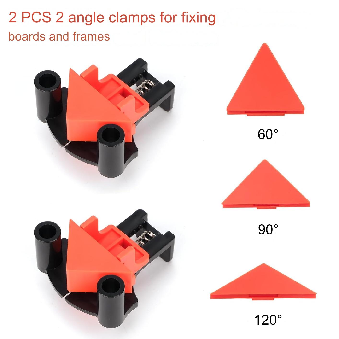 Set echer de tamplarie 5 in 1, vinclu din aluminiu de 180 mm si 2 cleme de colt cu strangere rapida in unghi de 90°, 60° si 120°, cu husa de depozitare si transport