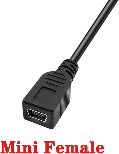 Cablu USB-C la Mini USB 5 pini, USB 3.1 Type C la Mini USB B, adaptor unghi drept, transfer date si incarcare 480Mbps, compatibil GoPro, camera foto, GPS, HDD, laptop si MacBook, 25 cm, negru