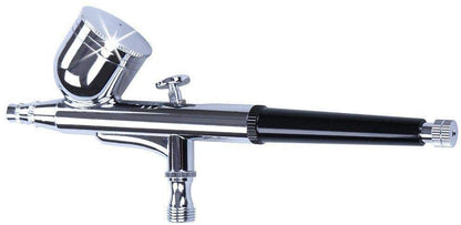 Set aerograf cu compresor cu regulator si filtru, airbrush cu pipete, furtun, si duze 0,2; 0,3; 0,5 mm, cu rezervor de 7 ml