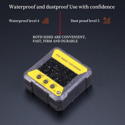 Nivela digitala magnetica 4 x 90°, eroare ±0,2°, ecran LCD, impermeabil IP54, aparat de masurat unghiuri 360°, inclinometru digital portabil pentru prelucrarea lemnului, metalului, constructii si auto