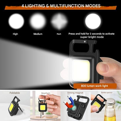 Set lanterna tactica LED, 500.000 lumeni, ecran LCD, lanterna USB baterie, cu functie powerbank si lanterna de urgenta, reincarcabila, impermeabila, pentru urgente, camping, calatorie