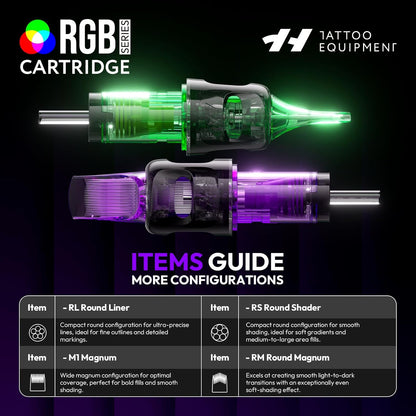 Set 50 ace de tatuat profesionale HAWINK unica folosinta #10 Bugpin rotunde Liner/Shader/Magnum 0, 30 mm, 10 tipuri modul ace 3RL, 5RL, 7RL, 3RS, 5RS, 7RM, 9RM, 11RM, 13RM, 15RM din otel inoxidabil – accesorii profesionale EN20-FG-50KIT-N