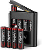 Set 8 baterii AA reincarcabile, 3600 mWh 1, 5 V, cu incarcator cu 4 sloturi si tehnologie incarcare rapida, multifunctionale