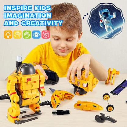 Robot solar 6 in 1, set de construit STEM educational, pentru experimente DIY si joaca, pentru baieti si fete +8 ani