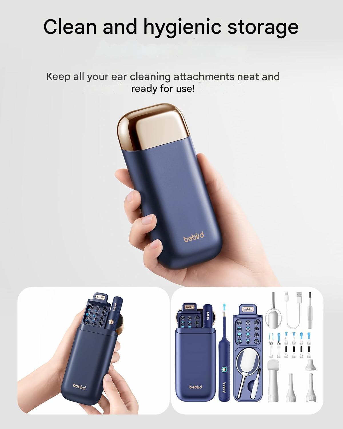 Otoscop pentru indepartare ceara urechi, camera HD flexibila pentru urechi/nas/gat, cu lumini LED, pensete, aplicatie smartphone si accesorii, pentru copii si adulti