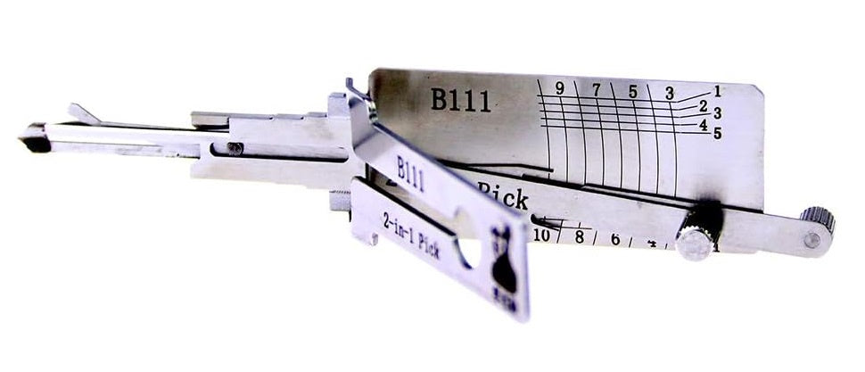 Instrument decoder B111 2 in 1, pentru deblocat/decodat yale autoturisme, profesional, multifunctional