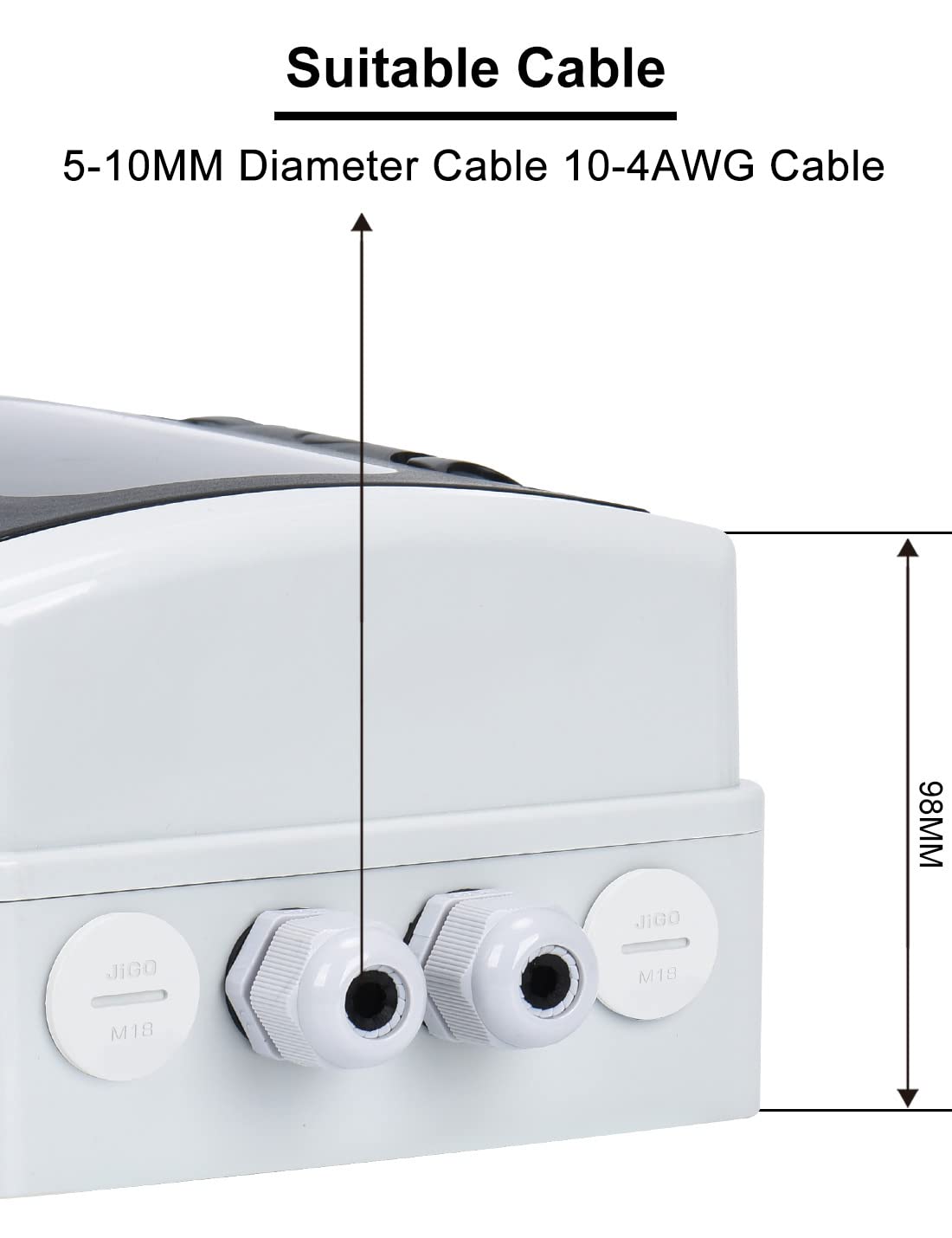 Set tablou de sigurante cu siguranta automata 60A curent continuu si alternativ DC 12V-400V sau AC 90V-400V, 2 poli, intrerupator automat pentru sistem fotovoltaic in carcasa impermeabila IP65