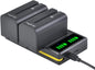 Set de 2 acumulatori NP-F750 NP-770 5200mAh cu incarcator USB cu display LCD, pentru Sony NP-F330 NP-F550 NP-F570 NP-F750 NP-F770 NP-F960 NP-F970 CCD-SC5 CCD-TRV DCR-TRV Series