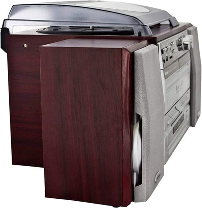 Sistem audio compact cu Pick-up, CD player, caseta, radio, slot card SD si USB, cu difuzoare si telecomanda
