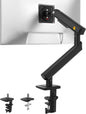 Suport monitor ergonomic brat articulat 17–32 inch – Arc mecanic reglabil, capacitate 9 kg, rotire 360°, inclinare +90°/-25°, ajustare inaltime, VESA 75x75 & 100x100, montare birou tip clema sau grommet, otel aliat, negru