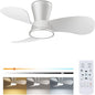 Ventilator de tavan cu iluminare, 6 viteze, 30 dB, diametru 76 cm, 3 temperaturi de culoare reglabile 3000 K/4500 K/6000 K, cu functie de temporizare, telecomanda, panou luminos LED 20 W 1800 lm, functie vara-iarna, alb
