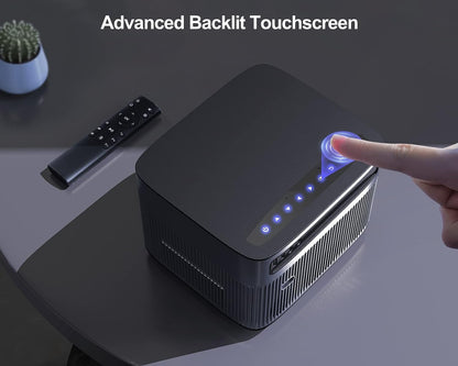 Videoproiector Wimius P64 WiFi Bluetooth Full HD 1080P, 600 ANSI Lumeni 4K Suport WiFi-6 Home Theater LED de 300 inchi pentru iOS/Android/TV Stick/Xbox/PS5 HDMI AV USB