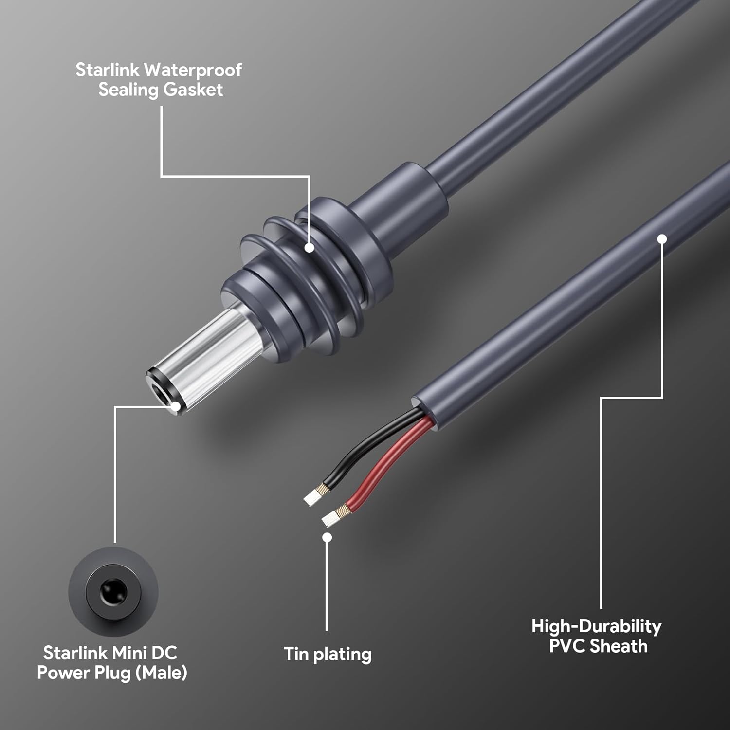 Convertor DC Step-Up XLTTYWL pentru Starlink Mini, 12V-28V la 48V 3A, 144W, adaptor alimentare cu cablu DC 2 m, carcasa aluminiu, protectii multiple