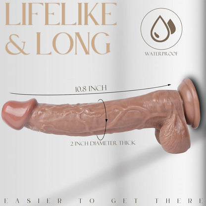 Dildo realistic cu ventuza, 27 cm