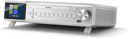Radio de bucatarie, CD Player integrat, DAB+/FM, Bluetooth, afisaj color, ceas cu alarma, USB, memorie 30 posturi, telecomanda inclusa