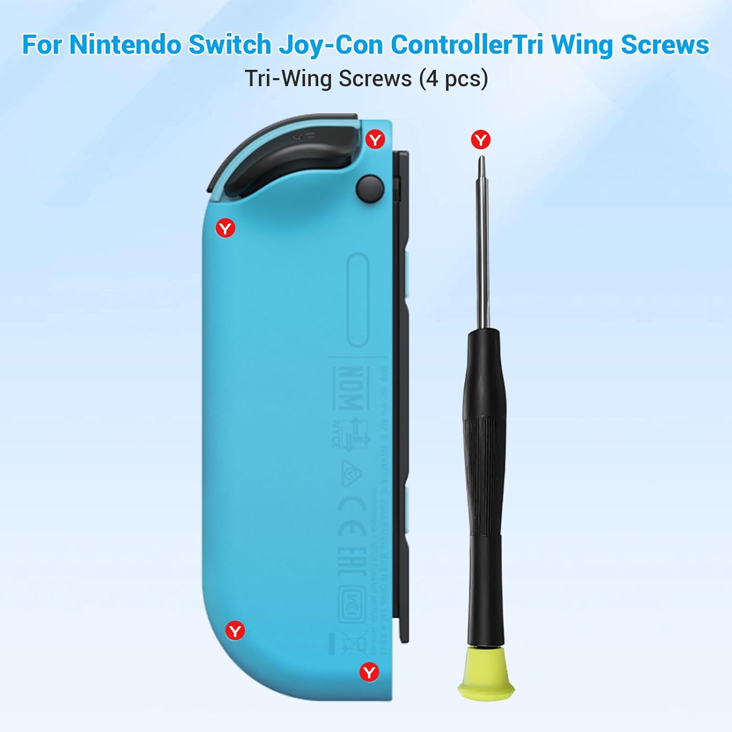 Set 2 acumulatori 680 mAh pentru Nintendo Switch Joy-Con L/R, compatibile HAC-015 / HAC-016, Li-Polymer, include 2 acumulatori + surubelnita