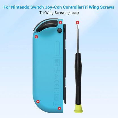 Set 2 acumulatori 680 mAh pentru Nintendo Switch Joy-Con L/R, compatibile HAC-015 / HAC-016, Li-Polymer, include 2 acumulatori + surubelnita