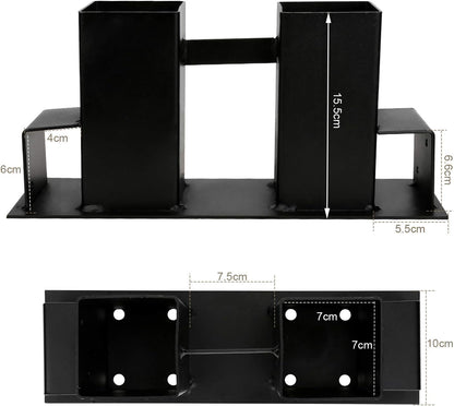 Set suport stivuire pentru lemne de foc, 4 bucati metalice reglabile, cadru robust pentru depozitare lemne, 70x70 mm si 40x60 mm, montaj rapid, ideal pentru garaj, subsol sau exterior