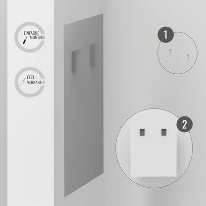 Oglinda de baie cu iluminare LED frontala si spate, 60 x 70 cm, reglabila cu functie tactila, functie memorie, impermeabil IP44, culori clare si naturale, alb