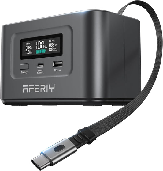 Statie de alimentare portabila 100W, 99.2Wh 31000mAh, incarcare rapida USB-C PD3.0 si solara, 6 în 1– ideal pentru camping, calatorii si urgente