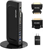 Statie de andocare 13 in 1 universala, cu functie extensie display, port HDMI, DVI, Ethernet, 2 x USB 3.0, 4 x USB 2.0, 1 x adaptor DVI la HDMI, 1x adaptor DVI la VGA, 1 x adaptor USB A la USB-C, pentru laptop Windows/MAC