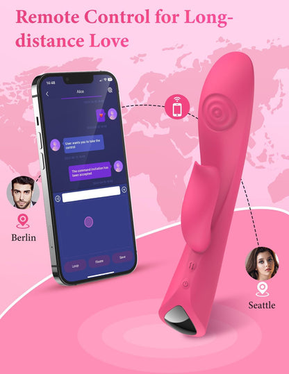 Vibrator cu senzatie unica, cu apicatie integrala, control de la distanta , motor dublu 7x7 moduri, bun pentru calatorii lungi in cuplu sau singuri