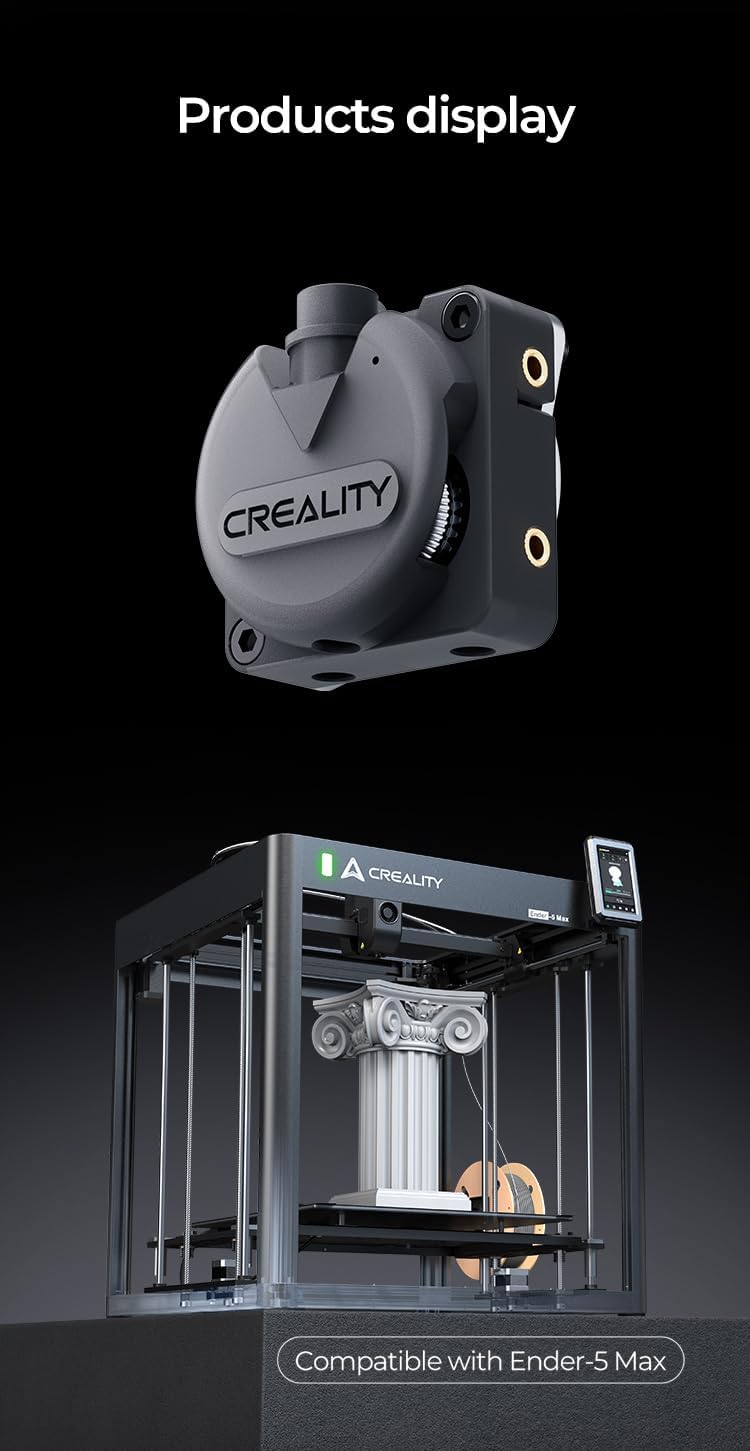 Mecanism de extrudare 3D metalic pentru imprimanta Creality Ender 5 Max, Extruder Upgrade/Schimb, compatibil cu filament standard, accesoriu precizie alimentare filament
