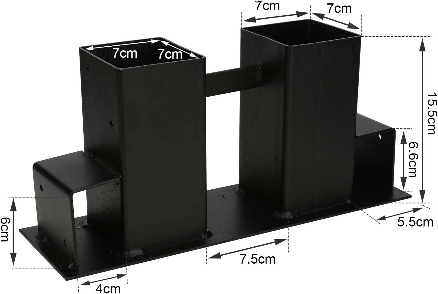 Set suport stivuire pentru lemne de foc, 4 bucati metalice reglabile, cadru robust pentru depozitare lemne, 70x70 mm si 40x60 mm, montaj rapid, ideal pentru garaj, subsol sau exterior