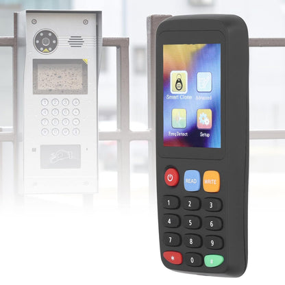 Set copiator si cititor RFID, NFC, 1 x Adaptor OTG, cu 5 x carduri, 5 x Breloc UID programabile, cu 7 frecvente programabile, 13,56 MHz, 125 KHz, 175 KHz, 250 KHz, 300 KHz, 375 KHz, 500 KHz, ecran LCD, negru