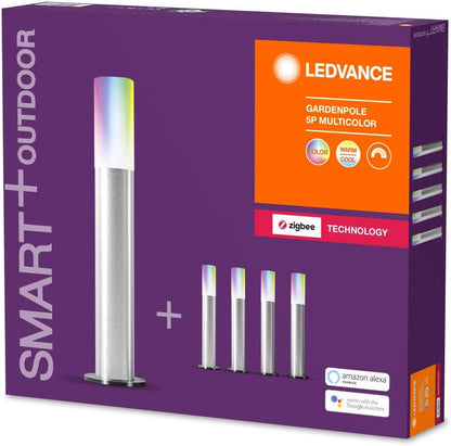 Set Stalpi Smart Ledvance, RGBW, 420 Lm, 36.5 cm, Aluminiu, Gri