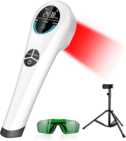 Aparat multifunctional de terapie cu lumina roșie, Orisary, 4 x 808 nm + 14 x 650 nm, pentru ameliorarea durerii, cu acumulator 4000mAh