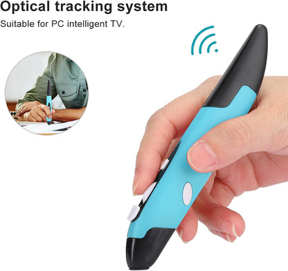 Mouse Wireless tip stilou 2.4G, vertical si ergonomic, optic, mini receptor radio USB, conexiune USB-C si micro, compatibil PC, Laptop, Notebook, Windows 7/8/Vista/XP/2000 si macOS – Pentru dreptaci si stangaci