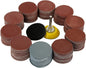 Set 300 de discuri pentru slefuit, cu suport disc abraziv 50mm, granulatie de 80/180/240/320/400/600/800/1000/2000/3000, din oxid de aluminiu, smirghel pentru slefuit lemn, metal, plastic, pietre si sticla, rosu