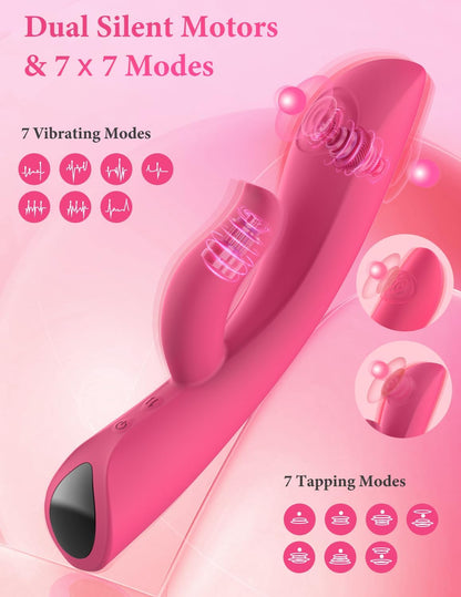 Vibrator cu senzatie unica, cu apicatie integrala, control de la distanta , motor dublu 7x7 moduri, bun pentru calatorii lungi in cuplu sau singuri