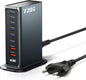 Statie de incarcare cu 8 porturi 720 W, USB-C pana la 140 W, USB-A 20 W, sursa de alimentare USB GaN pentru laptop, MacBook, iPad, iPhone, Samsung si multe altele