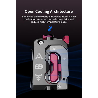 Kit extruder pentru imprimanta 3D Creality DXC K1/K1 Max/K1C – Phaetus Runice oficial, acoperire RNC, detectare inteligenta a ruperii filamentului, compatibil PLA/ABS/TPU/CF, plug & play, angrenaj dublu
